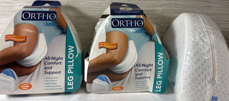 3 New Ortho All Night Comfort And Support Leg Pillow| Includes Washable Cover| Lenght 10"