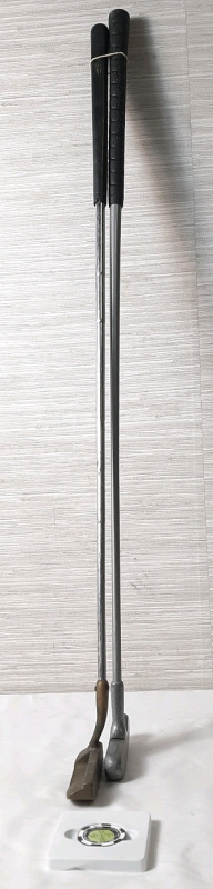 2 Golf Clubs & Slope ProGreen Reader | Both Clubs are 34" Long, Green Reader is 1&frac12;" in Diameter