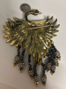 Heidi Daus "Graceful Beauty" Crystal Swan Brooch Stunning - 5