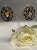 Heidi Daus Signed Crystal Oval Earrings for Pierced Ears Approximately 1.25 Inch - 2