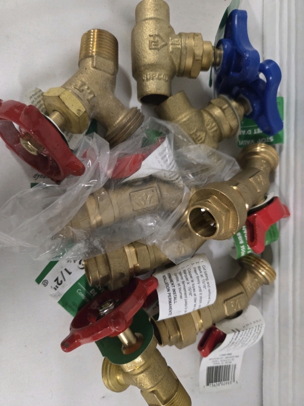 8 New | Hose Bibs, Stop Valves & Boiler Drains | &frac12;" Wide