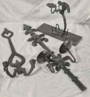 3 Vintage Metal Wall & Table Candle Holders