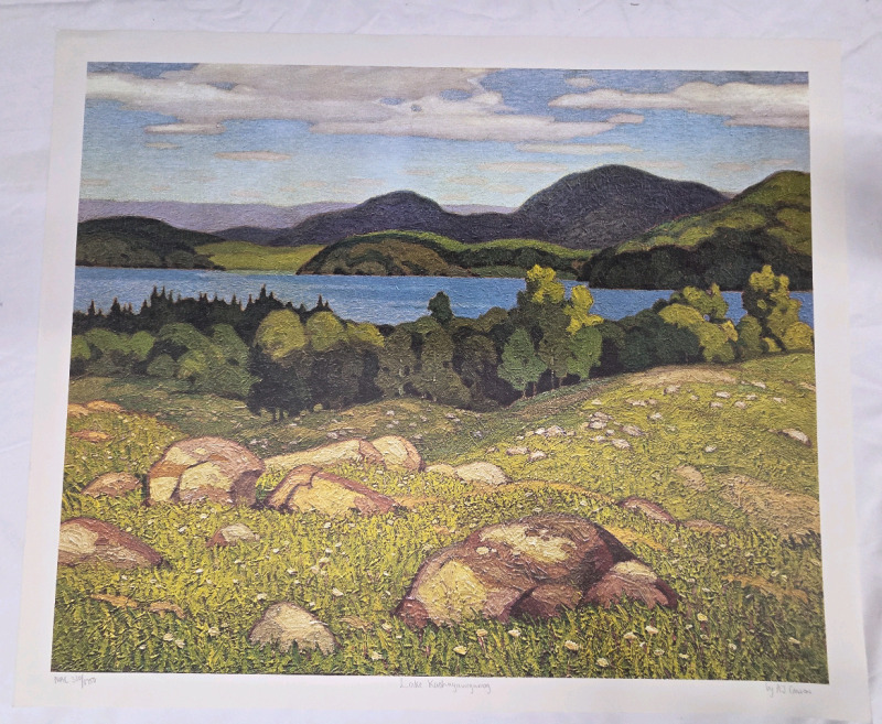 Print of "Lake Kashagawigamog" By A.J Casson (Group of Seven) Measures 23" x 19" | 310/1750