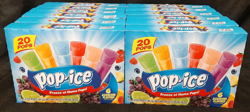20 New Boxes of Pop-Ices | 20 Pops Per Box, Best Before Feb 2027
