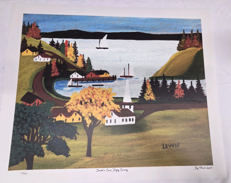 Print of "Smith's Cove, Digby County" By Maud Lewis Measures 23" x 19" | 7/450