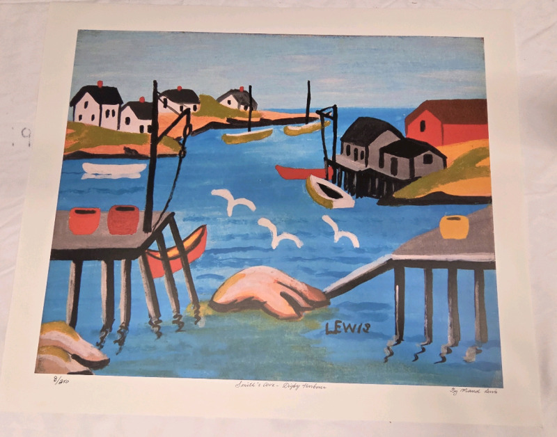 Print of "Smith's Cove Digby Harbour" By Maud Lewis Measures 24" x 20" | 8/350