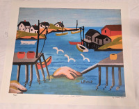 Print of "Smith's Cove Digby Harbour" By Maud Lewis Measures 24" x 20" | 8/350