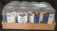 12 Pack of Clover Valley Black Beans | 425g Each, Best Before August 29th 2027