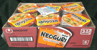 6 Pack of Nongshin Spicy Seafood Flavor Noodles | 75g Each, Best Before September 30 2025