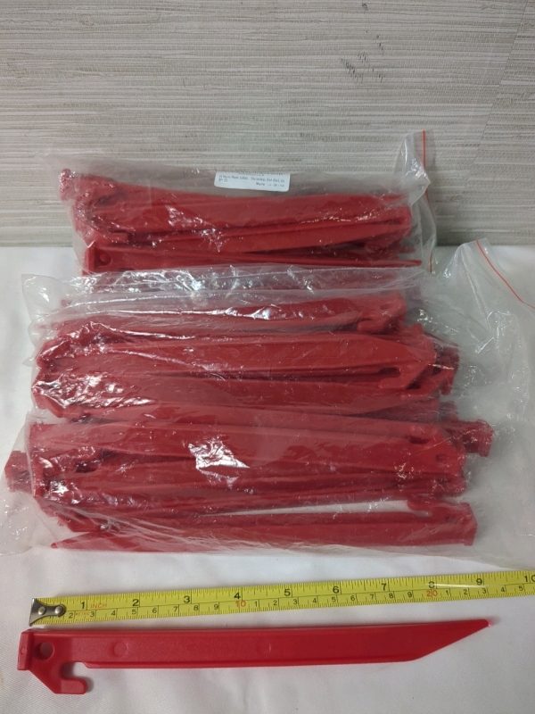 48 New Plastic Tent Pegs/Tie-downs 9 Inches Long
