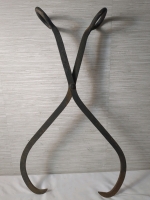 Antique Massive 30+ inches Forged Iron Log/Ice Tongs