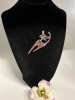 Lovely Multicoloured Cabs and Rhinestone Whimsical Cat Brooch Approximately 2.75 x 1.18 inch - 2