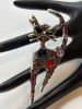 Lovely Multicoloured Cabs and Rhinestone Whimsical Cat Brooch Approximately 2.75 x 1.18 inch - 5