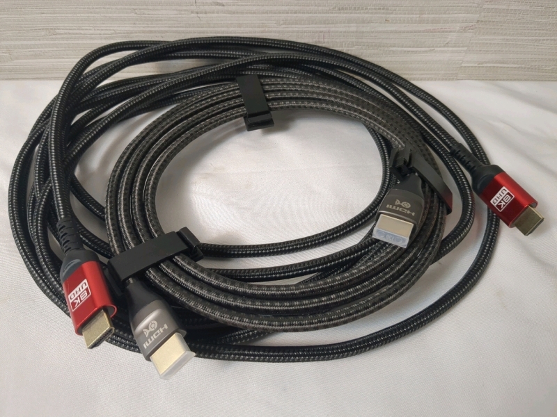 2 As New HDMI Cables, One Approx 5ft or more, Other Approx 15ft or more.