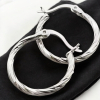 Four Sets of Hoop Pierced Lever Snap in Earrings - 4