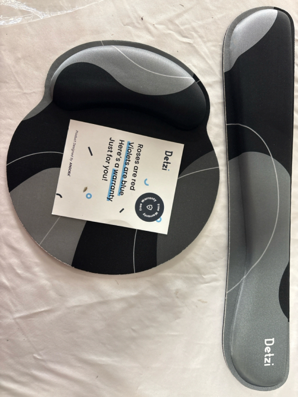2 New Detzi Keyboard & Mouse Wrist Rest With Warranty Card| Measures 17" longest