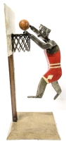 Vintage Signed FELGUEREZ Mexico Welded Metal Art Slam Dunk Sculpture - 12.25" Tall
