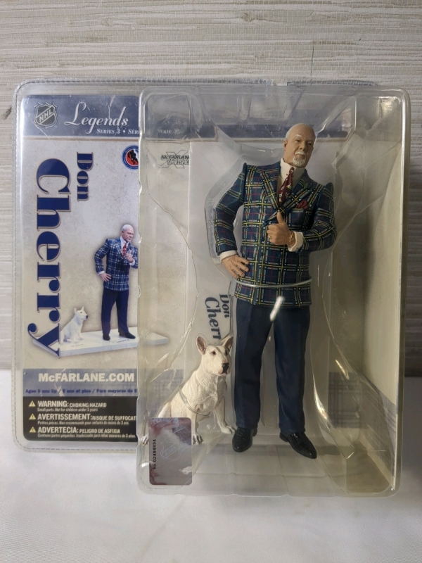 2006 NHL Legends Sealed McFarlane Don Cherry with Blue Hockey Figure