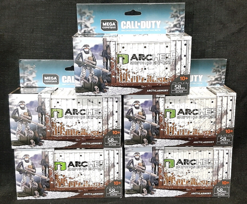 5 New Mega Construx Call Of Duty Arctic Armory Collector Construction Sets | Measures 5&frac12;" Tall, 7" Wide