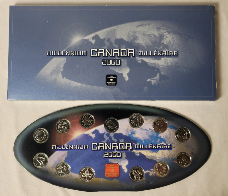 2000 Canada Millennium Quarter Coin Set , Uncirculated