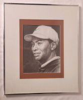 Tiger Woods Framed Sketched Print . Measures 20"&times;24"