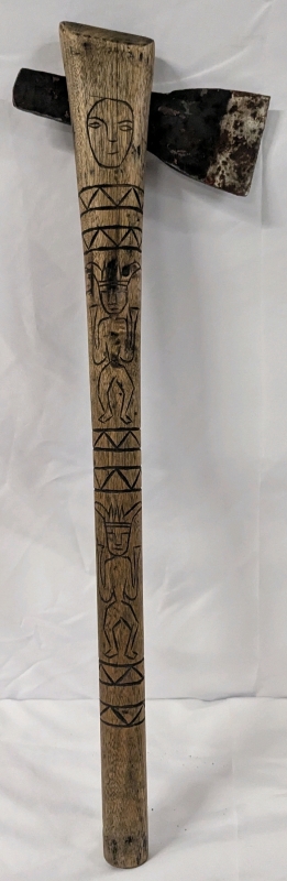 Axe with Carved Handle. 23" Long