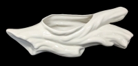 Neat Vintage Porcelain Driftwood-Shaped Planter - 16.5" Long &times; 6" Tall, No Chips or Cracks, Glue Residue in Bottom, Rough Spots Along Inner Rim