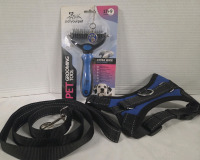 New | PatYourPet Pet Grooming Tool & Size S Animal Harness w/ Leash