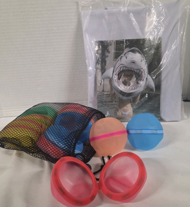 New | Assorted Outdoor Water Fun Lot | Includes Pool Floatie & Reusable Water Balloons