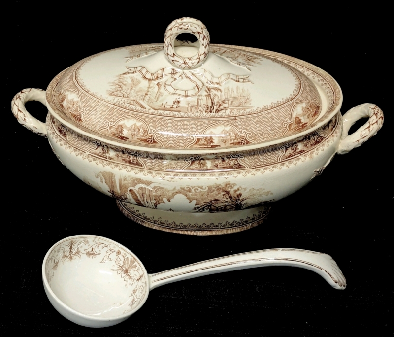 Large Vintage Soup Tureen 15" &times; 9.75" Tall, No Chips or Cracks