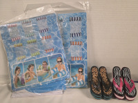 New | Outdoor Fun Lot | Includes Snazzy Flip Flop Clips & Pool Floaties