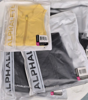 4 New XSmall Alphalete Women's Zip Tank Top & Shorts