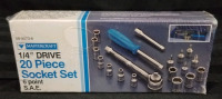 New MASTERCRAFT 1/4" DRIVE SOCKET SET