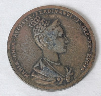 Antique 1836 Prague - Coronation Medal of Ferdinand 1 and Maria Anna Augusta . See photos for size