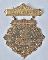 Antique 1899 Central-Canada Exhibition Ottawa Souvenir Badge . See photos for size