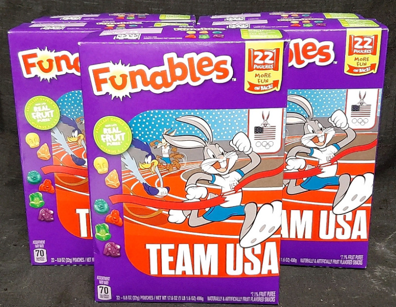 5 New Boxes of Funables Fruit Snacks | 498g Each, Best Before July 2025