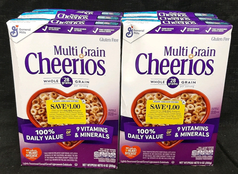 6 New Boxes of Multi-Grain Cheerios | 255g each, Best Before October 3rd 2025