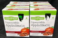 6 New Packs of Good & Smart Squeezable Applesauce Packets | 360g Each, Best Before October 25th, 2025