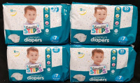 4 New Packs of Gentle Steps Premium Diapers | Size 7, For 41 lbs & Over, 20 In Each Pack