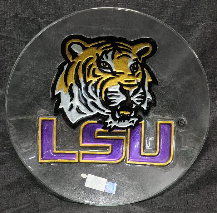 As New Louisiana State University Glass Bird Bath - 17.75" Diameter