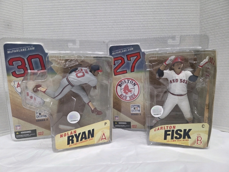2 Vintage | McFarlane MLB Cooperstown Collection Series 3 | Nolan Ryan & Carlton Fisk