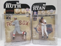 2 Vintage | 2004 McFarlane Toys Cooperstown Collection Red Sox Babe Ruth & Rangers Nolan Ryan