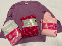 4 New M Sized Ladies Sweatshirts & Sleep Pant