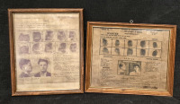 2 Framed 1930's Criminals Charles Floyd & Lester Gillis