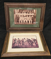 2 Collectible Black & White Framed Photos Cricket & Golf