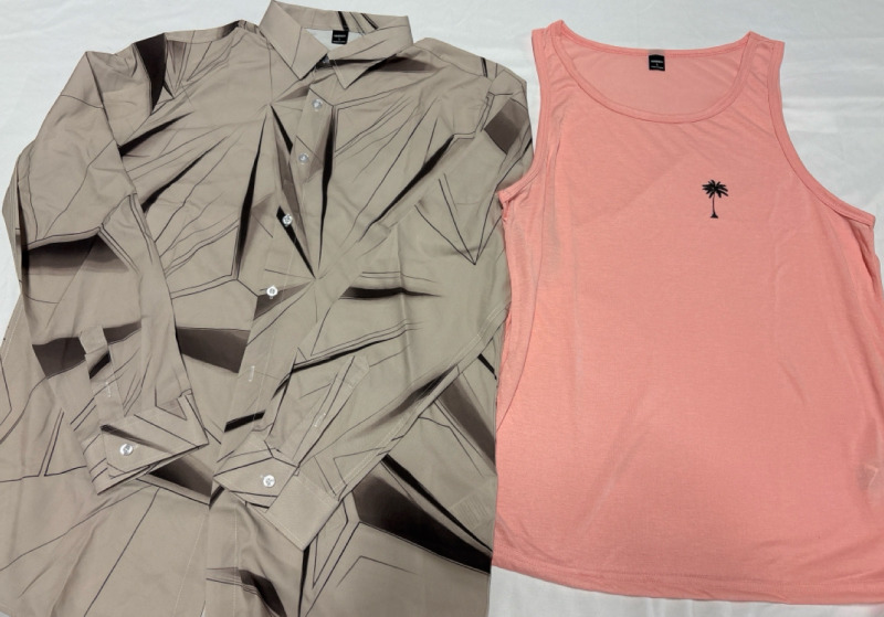 2 New L Sized Mens Manfinity Shirt and T-Shirt