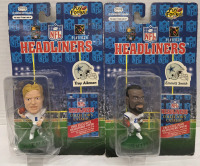 2 Vintage 1996 NFL Headliners: Troy Aikman & Emmit Smith Mini Collectables | Measures 8&frac12;" x 5"