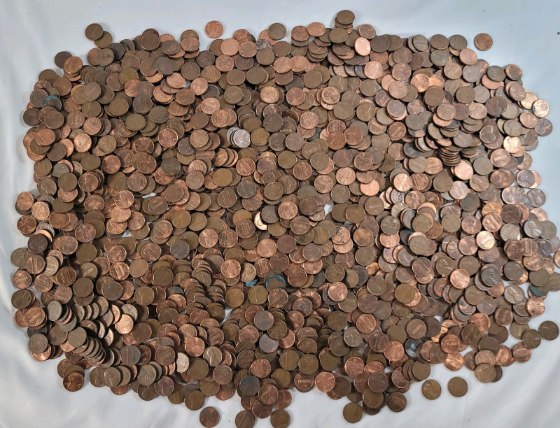 10.5+lbs USA One Cent Pennies . Various Years & Condition