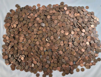 10.5+lbs USA One Cent Pennies . Various Years & Condition
