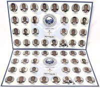 2 Autographed DEREK SMITH #19 Buffalo Sabres Alumni Association Rosters - 17" &times; 11"